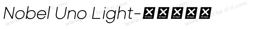 Nobel Uno Light字体转换